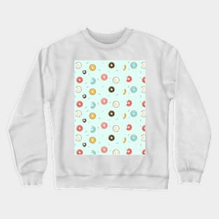 Tasty Donuts Pattern Crewneck Sweatshirt